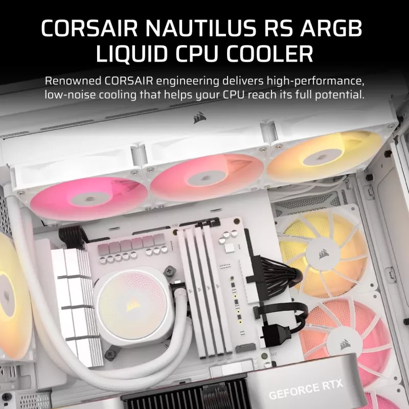 CORSAIR Nautilus 240 RS ARGB Υδρόψυκτη ψύκτρα CPU All-in-One Λευκό