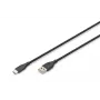 Καλώδιο φόρτισης σιλικόνης USB-C DIGITUS USB-A - USB-C USB 2.0 60W - 50cm μαύρο