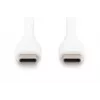 Καλώδιο φόρτισης σιλικόνης USB-C DIGITUS USB-C - USB-C USB 2.0 60W - 1m λευκό