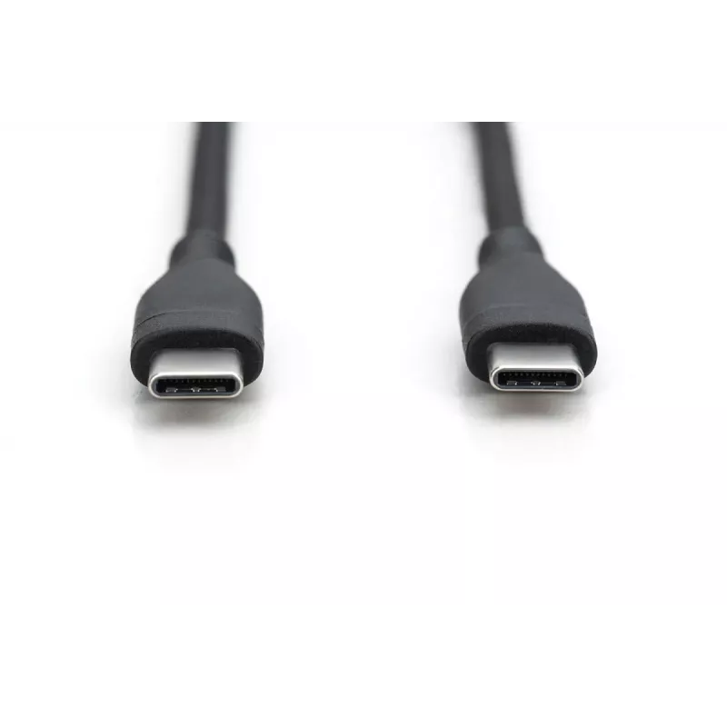 Καλώδιο φόρτισης σιλικόνης USB-C DIGITUS USB-C - USB-C USB 2.0 60W - 2m μαύρο