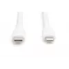 Digitus Καλώδιο σύνδεσης Lightning σιλικόνης USB-C – Lightning 1 m λευκό 60 W 3 A