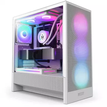 NZXT Κουτί CPU H7 Flow 2024 RGB Mid Tower Airflow ATX Λευκό