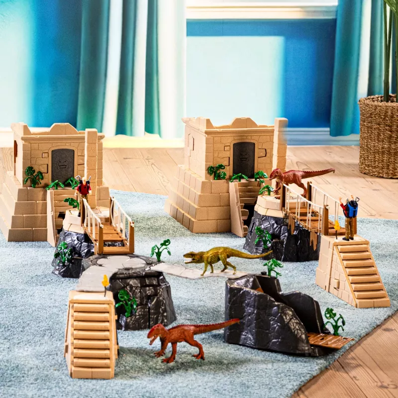 Action/Abenteuer Schleich Κατάκτηση του ναού των δεινοσαύρων Mega-Set πολύχρωμο