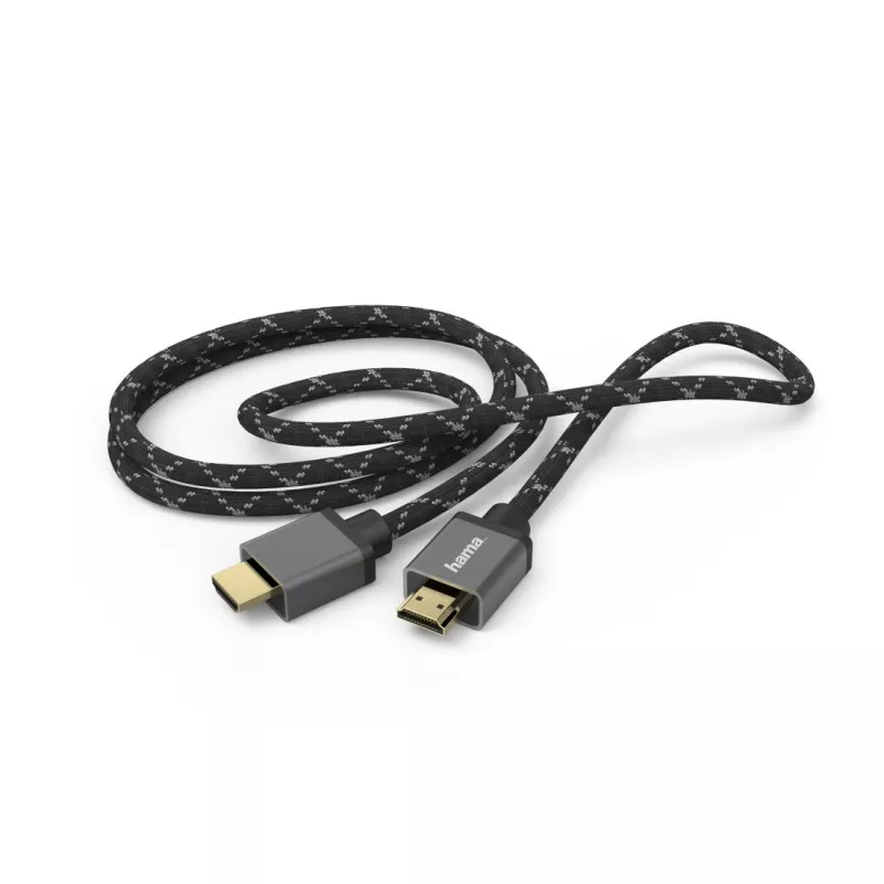 Hama 00205240 Καλώδιο HDMI 3 m HDMI Type-A (Standard) Μαύρο, Γκρι