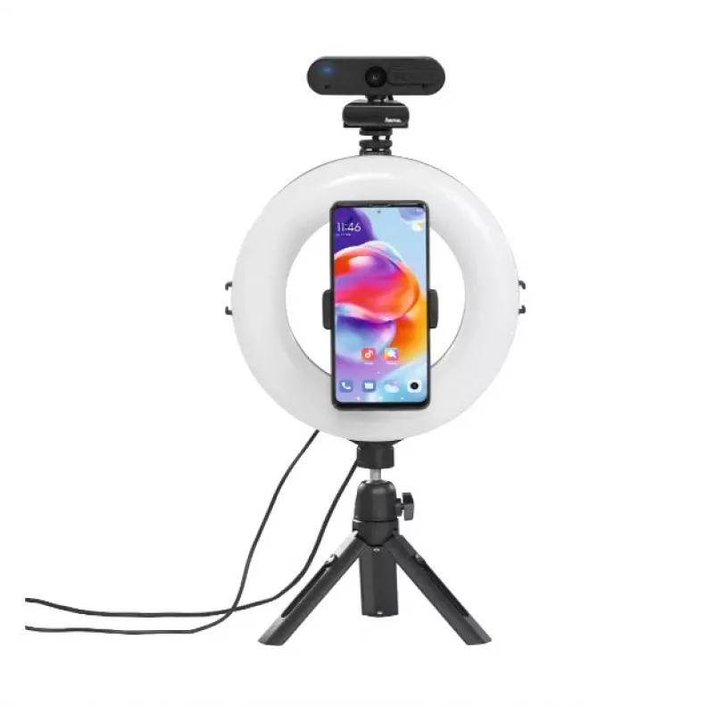 Hama SpotLight Smart 80 II φωτιστικό δακτύλιος LED, σετ για smartphone, με μίνι τρίποδο