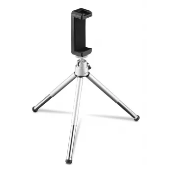 Hama Fancy 2in1 Μίνι τρίποδο για κινητό & κάμερα (¼), Ταξιδιωτικό τρίποδο, 16 cm, ασημί
