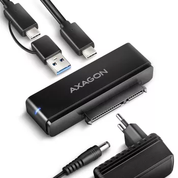 Axagon ADSA-FPX USB-C 10Gbps FAST PORT X Προσαρμογέας για SSD/HDD 2,5 ιντσών/3,5 ιντσών