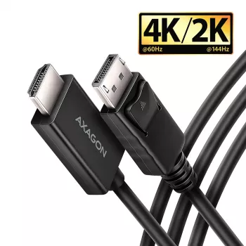 Καλώδιο Axagon RVD-HI20C2 DisplayPort -> HDMI 2.0b 1,8m, 4K/60Hz