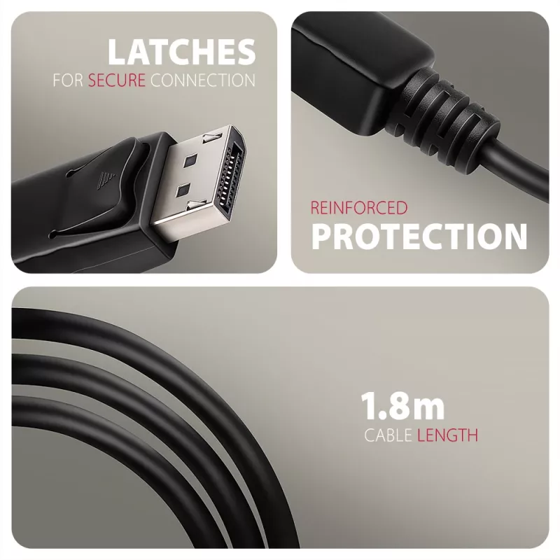 Καλώδιο Axagon RVD-HI20C2 DisplayPort -> HDMI 2.0b 1,8m, 4K/60Hz