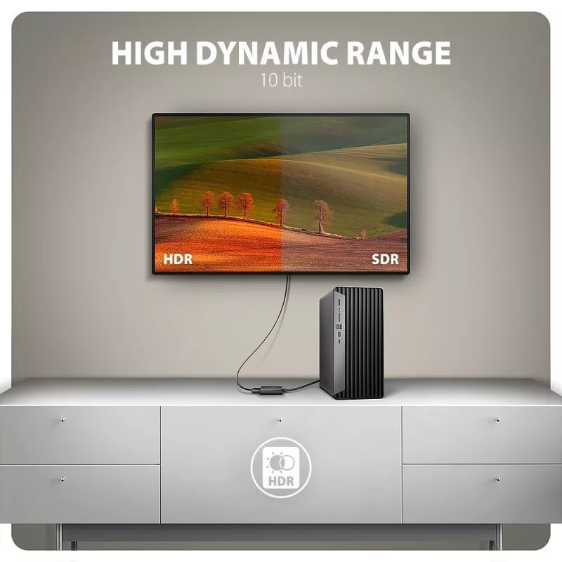 Προσαρμογέας Axagon RVD-HI20N DisplayPort -> HDMI 2.0b, 4K/60Hz