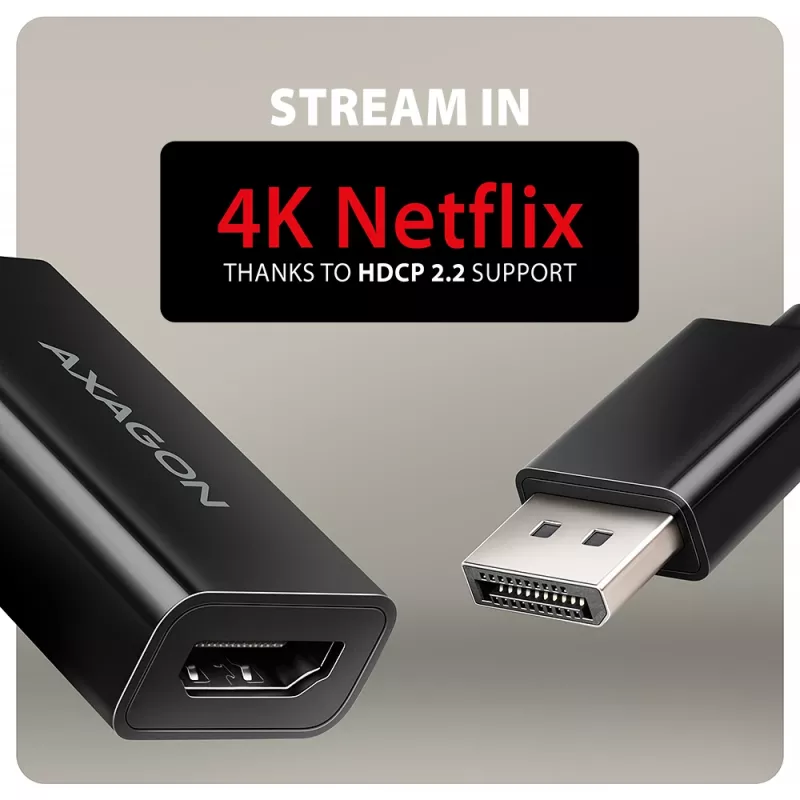 Προσαρμογέας Axagon RVD-HI20N DisplayPort -> HDMI 2.0b, 4K/60Hz