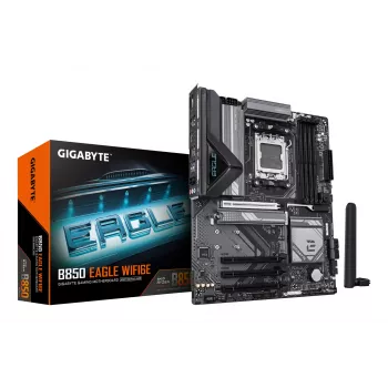Μητρική GIGABYTE B850 EAGLE WIFI6E - Επεξεργαστές AMD Ryzen 9000 Series, 8+2+2 φάσεις Digital VRM, έως 8200MHz DDR5 (OC), 1xPCIe 5.0 + 2xPCIe 4.0 M.2, GbE LAN, WIFI 6E, USB 3.2 Gen 2