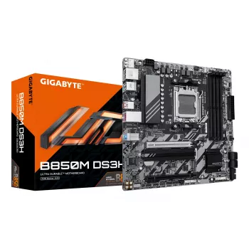 Μητρική GIGABYTE B850M DS3H - Επεξεργαστές AMD Ryzen 9000 Series, 16+2+2 φάσεις Digital VRM, έως 8200MHz DDR5 (OC), 1xPCIe 5.0 + 1xPCIe 4.0 M.2, 2.5 LAN, USB 3.2 Gen 2