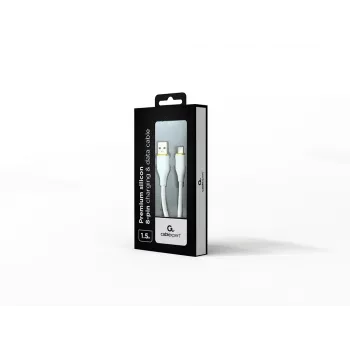 GEMBIRD Premium σιλικόνης καλώδιο φόρτισης και δεδομένων 8-Pin, 1,5 m – Λευκό