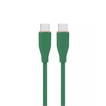 GEMBIRD USB Type-C Power Delivery (PD) 60W καλώδιο σιλικόνης φόρτισης και δεδομένων, 1,5 m Midnight Πράσινο