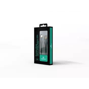 GEMBIRD USB Type-C Power Delivery (PD) 60W καλώδιο σιλικόνης φόρτισης και δεδομένων, 1,5 m Midnight Πράσινο