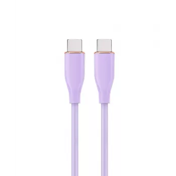 GEMBIRD USB Type-C Power Delivery (PD) 60W καλώδιο σιλικόνης φόρτισης και δεδομένων, 1,5 m Μωβ
