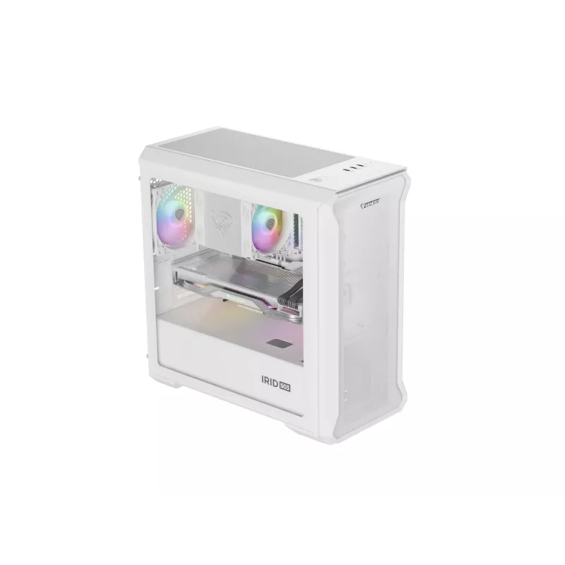 GENESIS Irid 503 Mini Tower Διαφανές, Λευκό