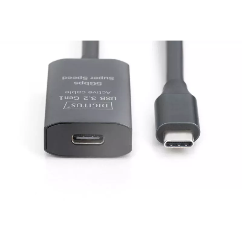 DIGITUS Ενεργό καλώδιο επέκτασης USB-C – 5G USB 3.2 Gen1 USB-C – USB-C (M/F) – 5m