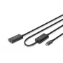DIGITUS Ενεργό καλώδιο επέκτασης USB-C - 5G USB 3.2 Gen1 USB-C - USB-C (M/F) - 10m