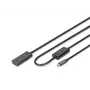 DIGITUS Ενεργό καλώδιο επέκτασης USB-C – 5G USB 3.2 Gen1 USB-C – USB-A (M/F) – 10 m