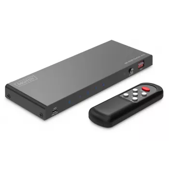 DIGITUS Διακόπτης HDMI 4x1 - 8K/60Hz (4:4:4), Toslink, Stereo, Έλεγχος EDID