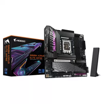 GIGABYTE B860M AORUS ELITE WIFI6E Μητρική - Intel Core Ultra Series CPUs, 12+1+2+1 φάσεις VRM, έως 9200 MHz DDR5, 1xPCIe 5.0 + 2xPCIe 4.0 M.2, 2,5 GbE LAN, WIFI 6E, Thunderbolt