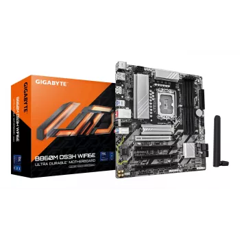 GIGABYTE B860M DS3H WIFI6E Μητρική – Intel Core Ultra Series CPUs, 5+1+2+1 φάσεις VRM, έως 9066 MHz DDR5, 1x PCIe 5.0 + 1x PCIe 4.0 M.2, 2,5 GbE LAN, WIFI 6E, USB 3.2 Gen 2