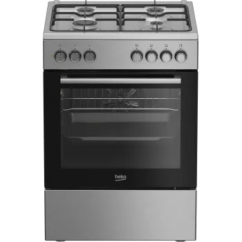 Beko FBE62130GXDN Κουζίνα Ελεύθερη Κουζίνα Ηλεκτρική Αέριο Μαύρη
