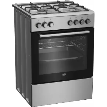 Beko FBE62130GXDN Κουζίνα Ελεύθερη Κουζίνα Ηλεκτρική Αέριο Μαύρη