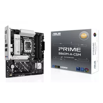 Μητρική ASUS PRIME B860M-A-CSM — Intel B860, LGA 1851, micro ATX, DDR5, 4 DIMM, 256 GB, 2,5 Gb Ethernet, 4x SATA III, M.2, 1x PCIe x16