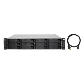 QNAP - TL-R1200C-RP - Συστοιχία δίσκων - 12 υποδοχές (SATA-600) USB 3.2 Gen 2 (εξωτερικό) κατάλληλο για τοποθέτηση σε rack 2U