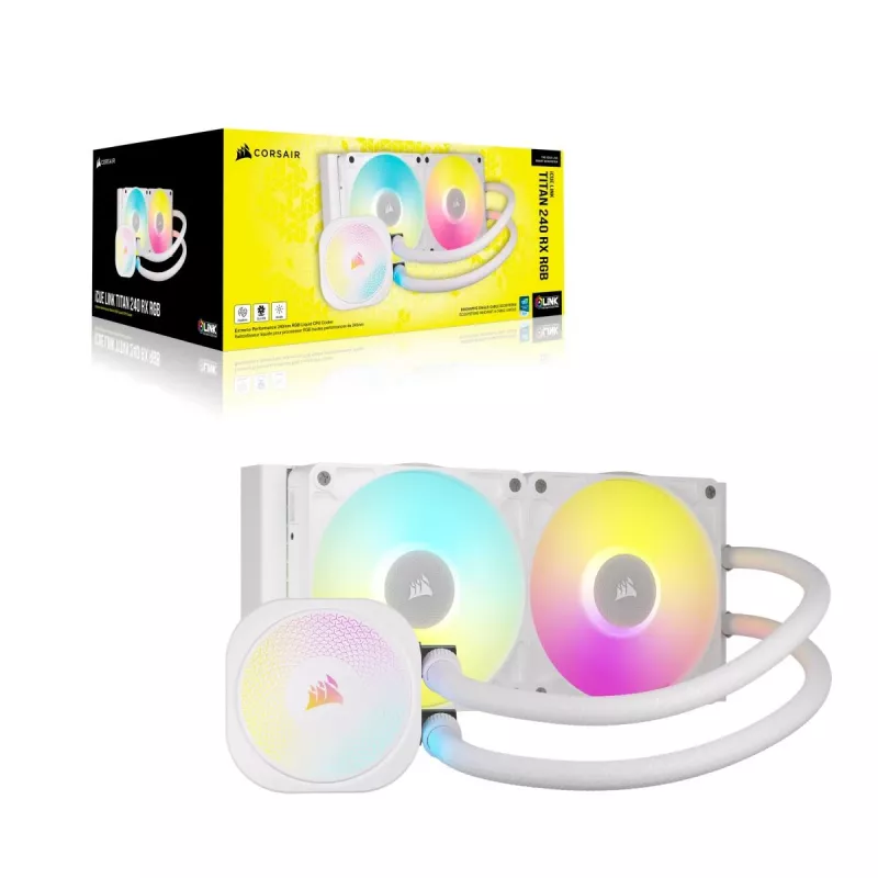 Ψύκτρα CPU CORSAIR - Icue Link Titan 240 Rx RGB Aio Υδρόψυξη - Λευκό