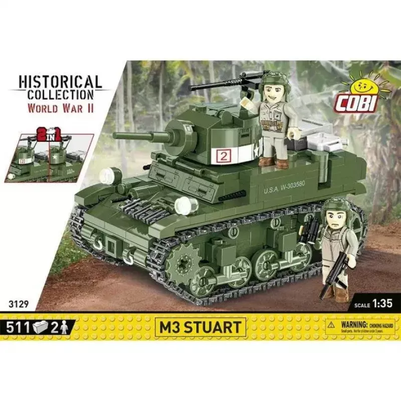 Σετ τουβλάκια Cobi Blocks M3 Stuart, 511 τεμάχια, συμβατό με άλλες μάρκες