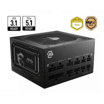 MSI MAG A850GL PCIE5 II τροφοδοτικό 850 W 20+4 pin ATX ATX Μαύρο