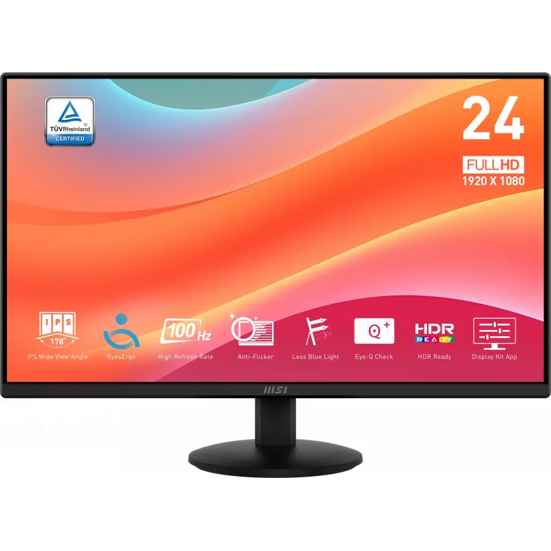 MSI Pro MP242L οθόνη υπολογιστή 60,5 cm (23,8 ίντσες) 1920 x 1080 pixel Full HD LCD μαύρο