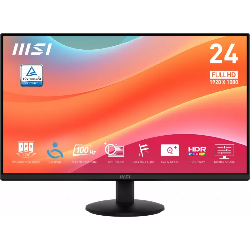 MSI Pro MP242L οθόνη υπολογιστή 60,5 cm (23,8 ίντσες) 1920 x 1080 pixel Full HD LCD μαύρο
