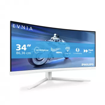 Philips Evnia 5000 34M2C5501A/00 οθόνη υπολογιστή 86,4 cm (34 ίντσες) 3440 x 1440 pixel Wide Quad HD LCD λευκό