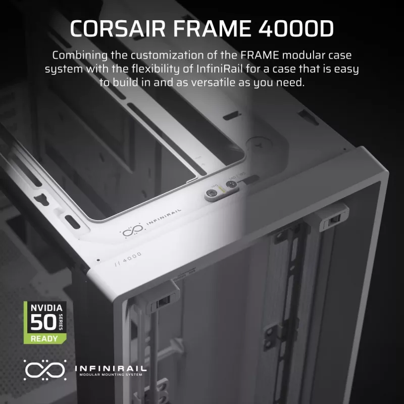 CORSAIR Mid-tower - θήκη Midi Frame 4000d λευκό
