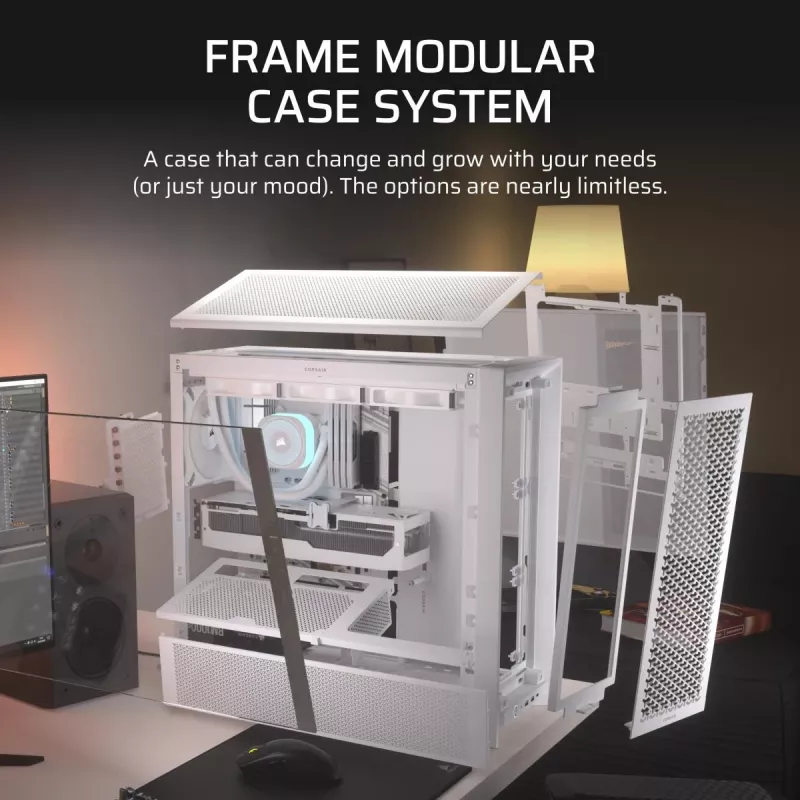 CORSAIR Mid-tower - θήκη Midi Frame 4000d λευκό