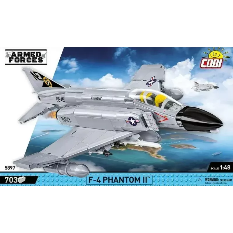 Cobi Blocks Armed Force F-4 Phantom II μοντέλο, σετ κατασκευής 703 τεμαχίων