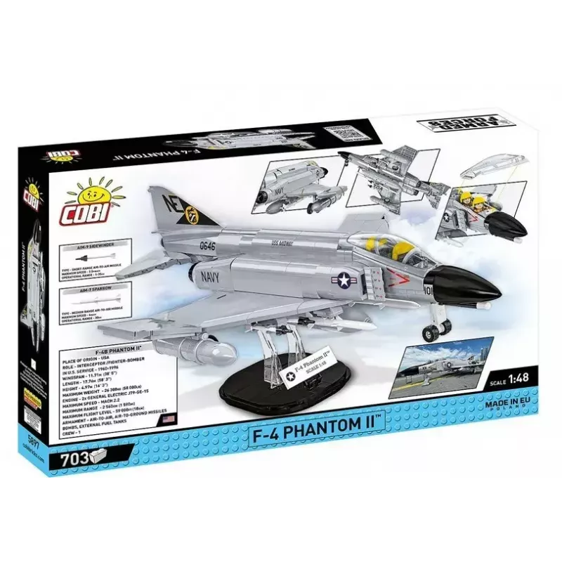 Cobi Blocks Armed Force F-4 Phantom II μοντέλο, σετ κατασκευής 703 τεμαχίων