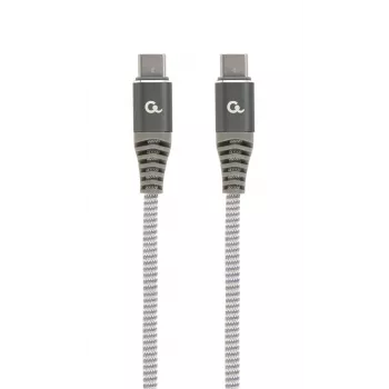 GEMBIRD Premium 100W Type-C Power Delivery (PD) καλώδιο φόρτισης & δεδομένων, 1,5m - Γκρι