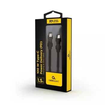 GEMBIRD USB Type-C Power Delivery (PD) 100W καλώδιο φόρτισης & δεδομένων, 1,5 m