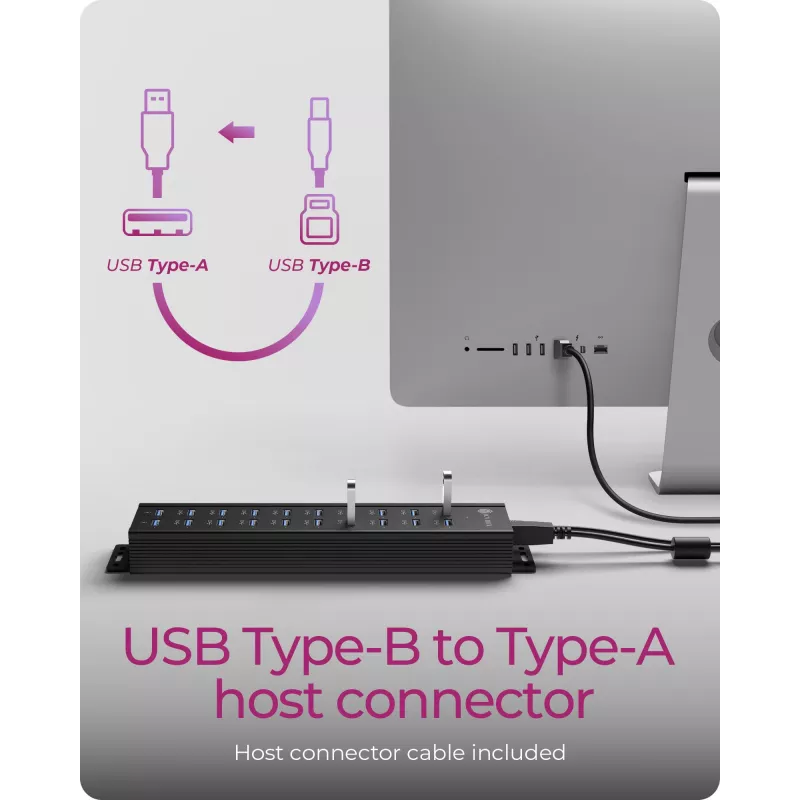 ICY BOX IB-HUB1720-U3 Μαύρο