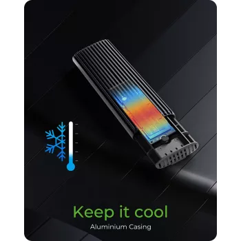 ICY BOX IB-1808MCT-CU31 Θήκη SSD Μαύρο M.2