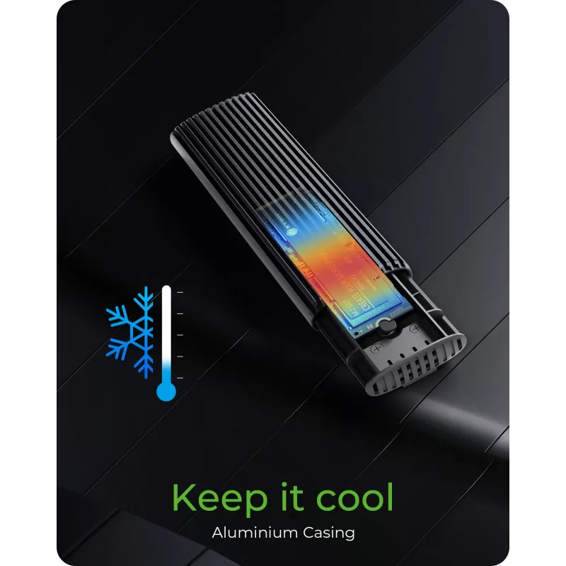 ICY BOX IB-1808MCT-CU31 Θήκη SSD Μαύρο M.2