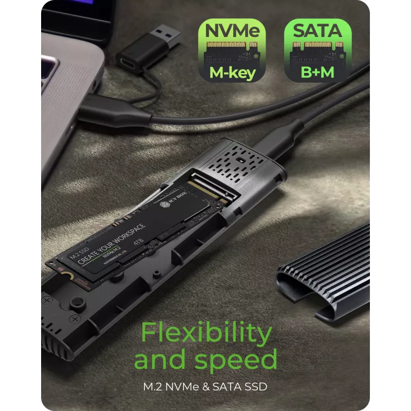 ICY BOX IB-1808MCT-CU31 Θήκη SSD Μαύρο M.2