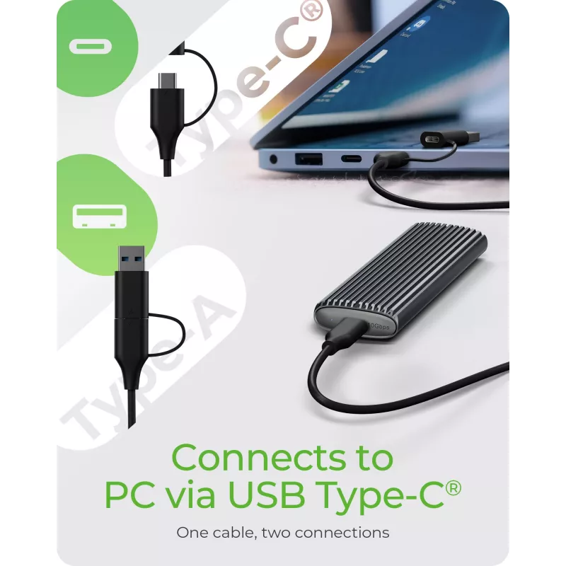ICY BOX IB-1808MCT-CU31 Θήκη SSD Μαύρο M.2