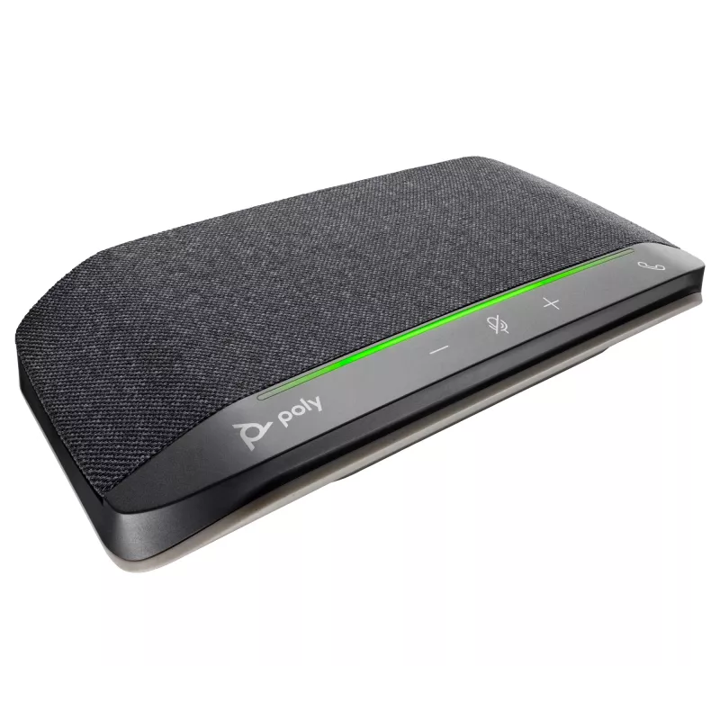 HP Poly Sync 10 USB-A USB-C Speakerphone, PC, ασημί, 0.715 m, IP64, Windows 10, Windows 11, MacOS
